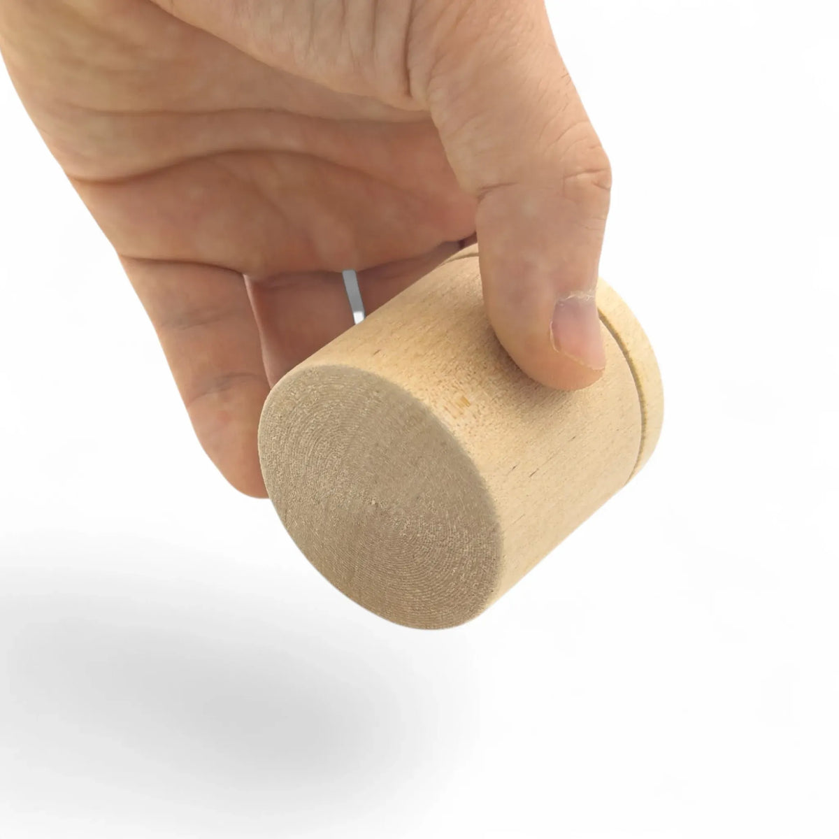 50 x 47 mm Birch Wood Round Trinket Box - Prim L