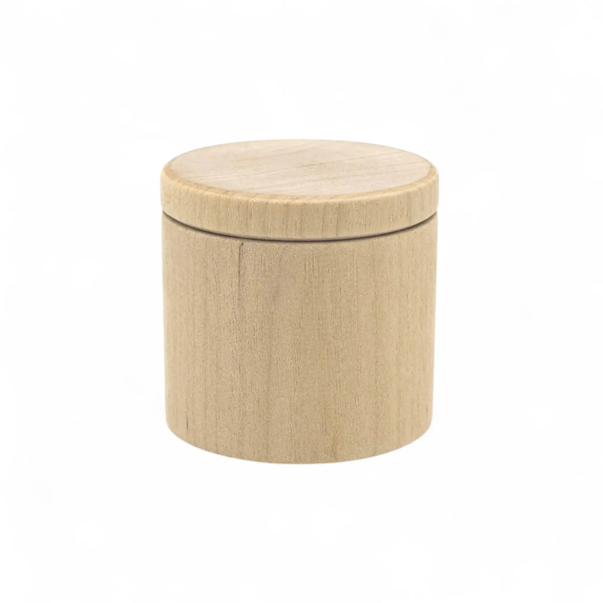 50 x 47 mm Birch Wood Round Trinket Box - Prim L