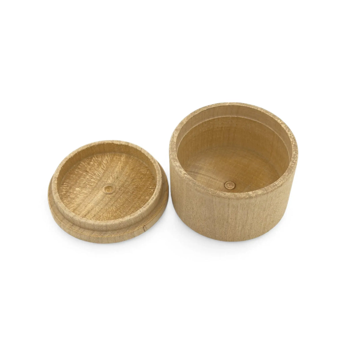 59 x 44 mm Birch Wood Round Trinket Box - Prim XL