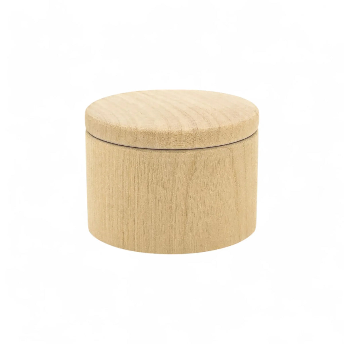 59 x 44 mm Birch Wood Round Trinket Box - Prim XL