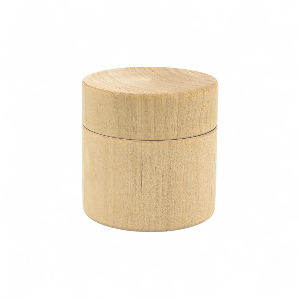 60 x 60 mm Birch Wood Round Trinket Box - Mevra L