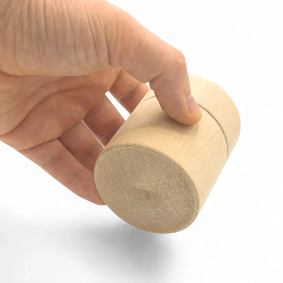 60 x 70 mm Birch Wood Round Trinket Box - Mevra XL