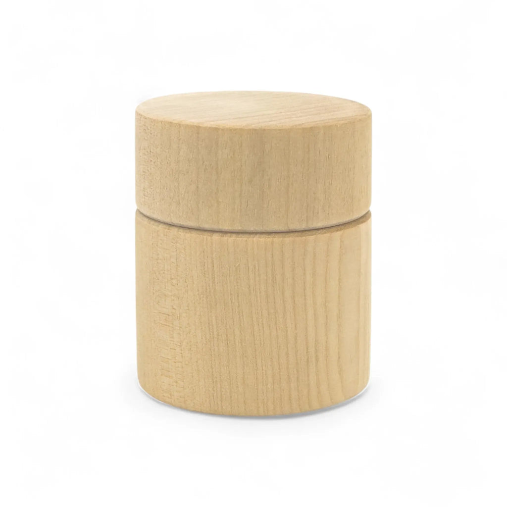 60 x 70 mm Birch Wood Round Trinket Box - Mevra XL